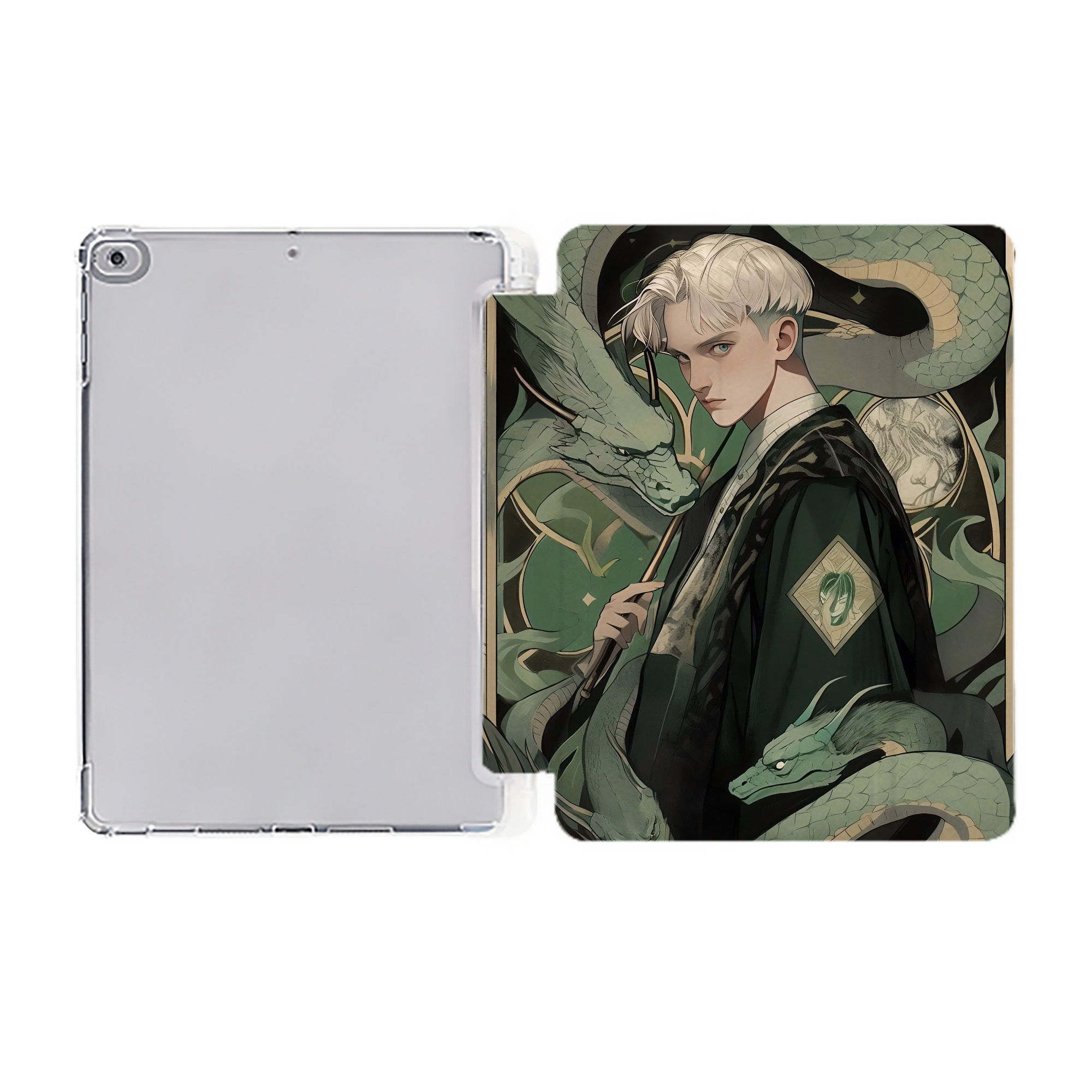 （画像用） Harry Potter ハリー・ポッターシリーズ IPad ケース ペン収納付き 三つ折りスタンド PUレザー×シリコン 対応機種9.5/10.5/10.9インチ